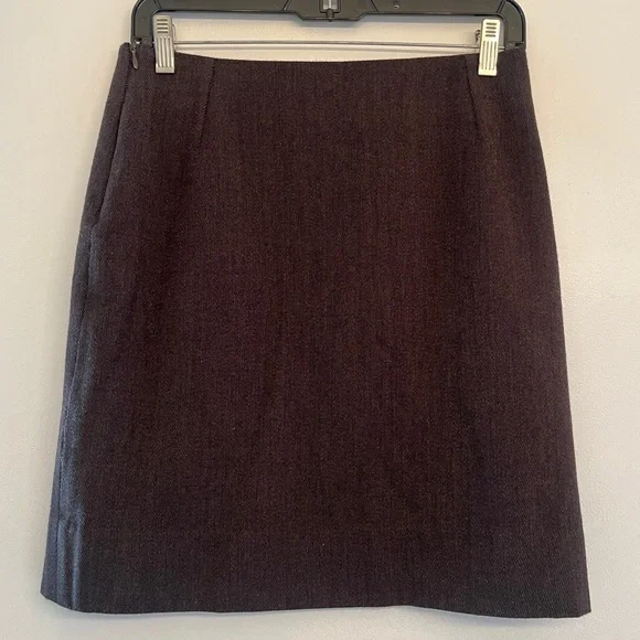 David Saddler Wool mini skirt in dark brown size 6 - Picture 2 of 7